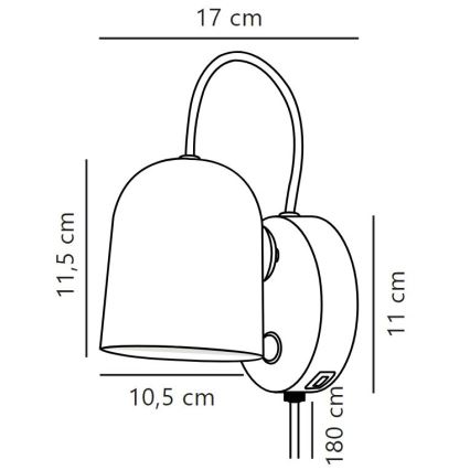 DFTP by Nordlux - Zidna reflektorska svjetiljka s USB portem ANGLE 1xGU10/25W/230V bijela