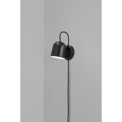 DFTP by Nordlux - Zidna reflektorska svjetiljka s USB portom ANGLE 1xGU10/25W/230V crna
