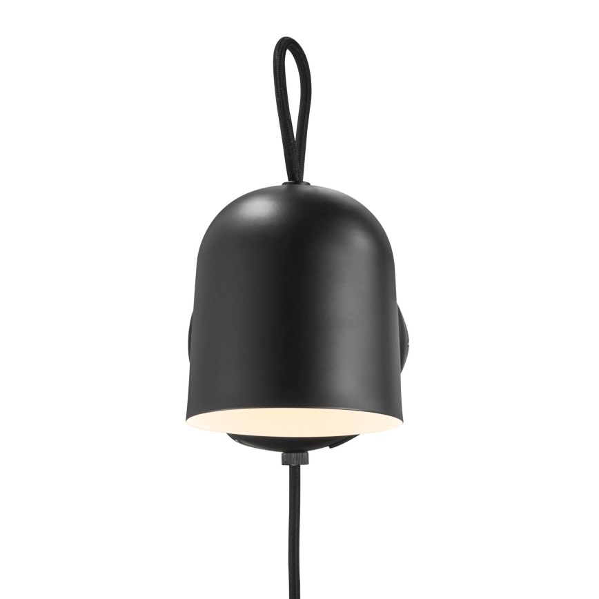 DFTP by Nordlux - Zidna reflektorska svjetiljka s USB portom ANGLE 1xGU10/25W/230V crna