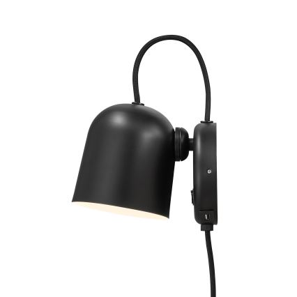 DFTP by Nordlux - Zidna reflektorska svjetiljka s USB portom ANGLE 1xGU10/25W/230V crna