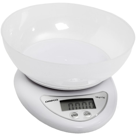 Digitalna kuhinjska vaga sa zdjelom 1xCR2032 bijela