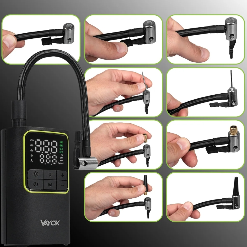 Digitalni džepni kompresor 5V 4000 mAh crni