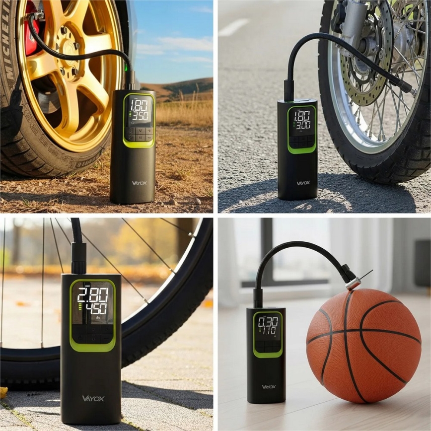 Digitalni džepni kompresor 5V 8000 mAh crni