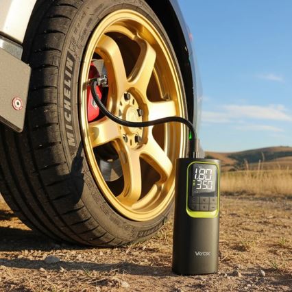 Digitalni džepni kompresor 5V 8000 mAh crni