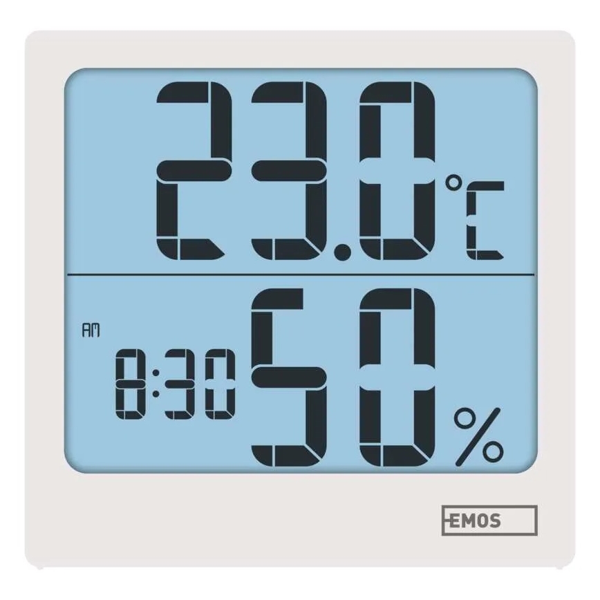 Digitalni termometar s higrometrom 1xAA bijeli