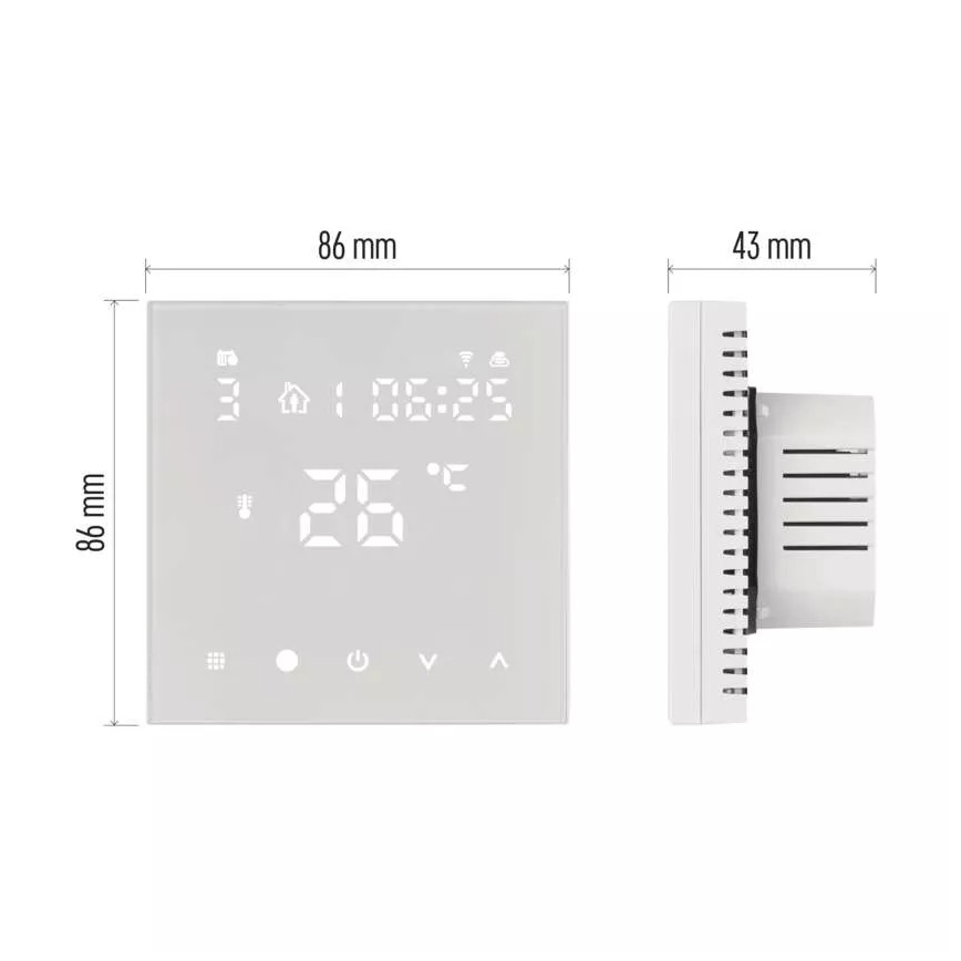 Digitalni termostat za podno grijanje GoSmart 230V/16A Wi-Fi Tuya