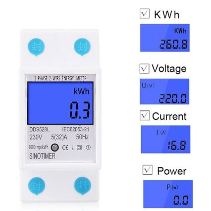 Digitalno jednofazno brojilo električne energije za DIN šinu DDS528L