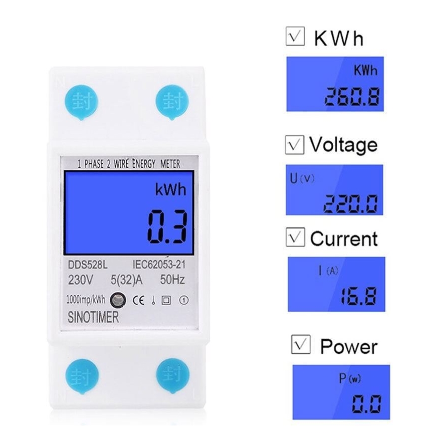 Digitalno jednofazno brojilo električne energije za DIN šinu DDS528L