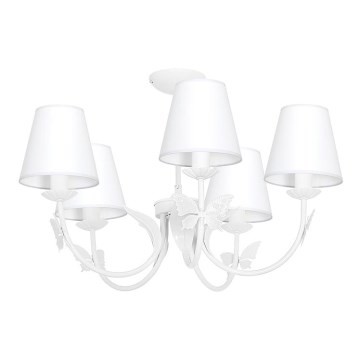 Dječiji lusteri MALI LEPTIR 5xE14/60W bijela