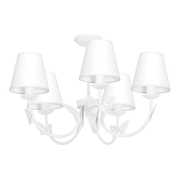Dječiji lusteri MALI LEPTIR 5xE14/60W bijela