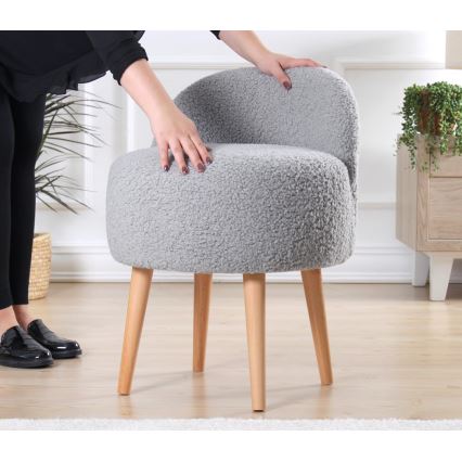 Dječja fotelja MIKI Ø 46 cm siva