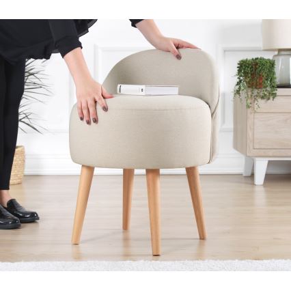 Dječja foteljica NIKI, promjer 46 cm, krem