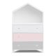 Dječja komoda MIRUM 126x80 cm bijela/siva/ružičasta