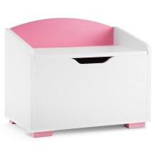Dječja kutija za pohranu PABIS 50x60 cm bijela/ružičasta