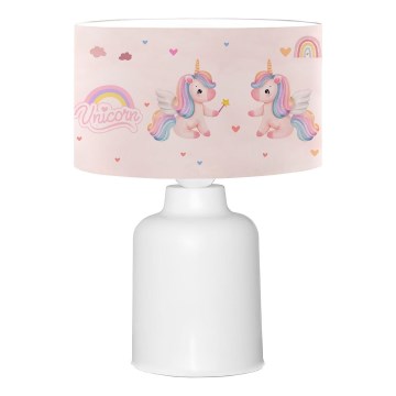 Dječja lampa CANDY 1xE27/40W/230V ružičasta/bjela