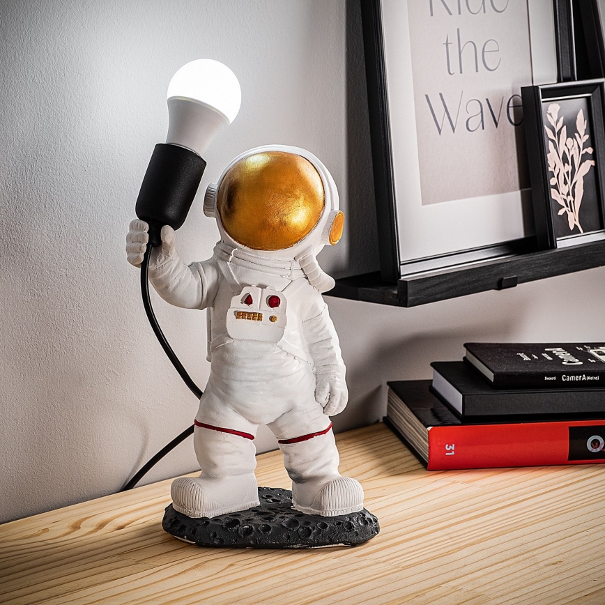 Dječja lampica ASTRONAUT 1xE27/40W/230V, bakrena/bijela