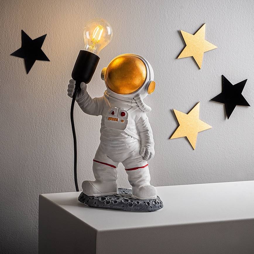 Dječja lampica ASTRONAUT 1xE27/40W/230V, bakrena/bijela