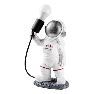 Dječja lampica ASTRONAUT 1xE27/40W/230V srebrna/bijela
