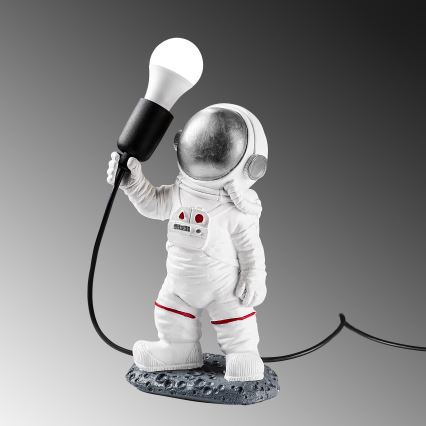 Dječja lampica ASTRONAUT 1xE27/40W/230V srebrna/bijela