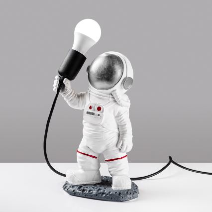Dječja lampica ASTRONAUT 1xE27/40W/230V srebrna/bijela