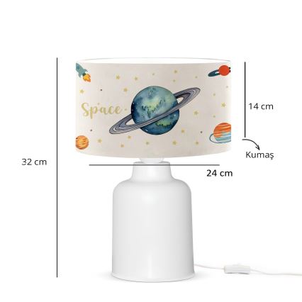 Dječja lampica CANDY 1xE27/40W/230V bijela/šarena