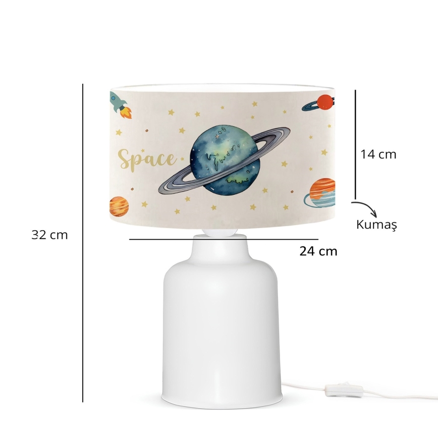 Dječja lampica CANDY 1xE27/40W/230V bijela/šarena