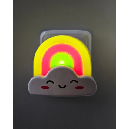 Dječja noćna LED svjetiljka LED/0,5W/230V duga