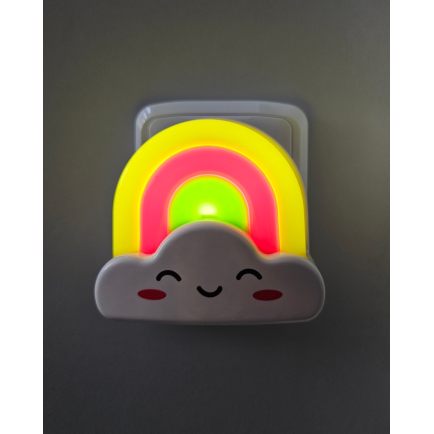 Dječja noćna LED svjetiljka LED/0,5W/230V duga