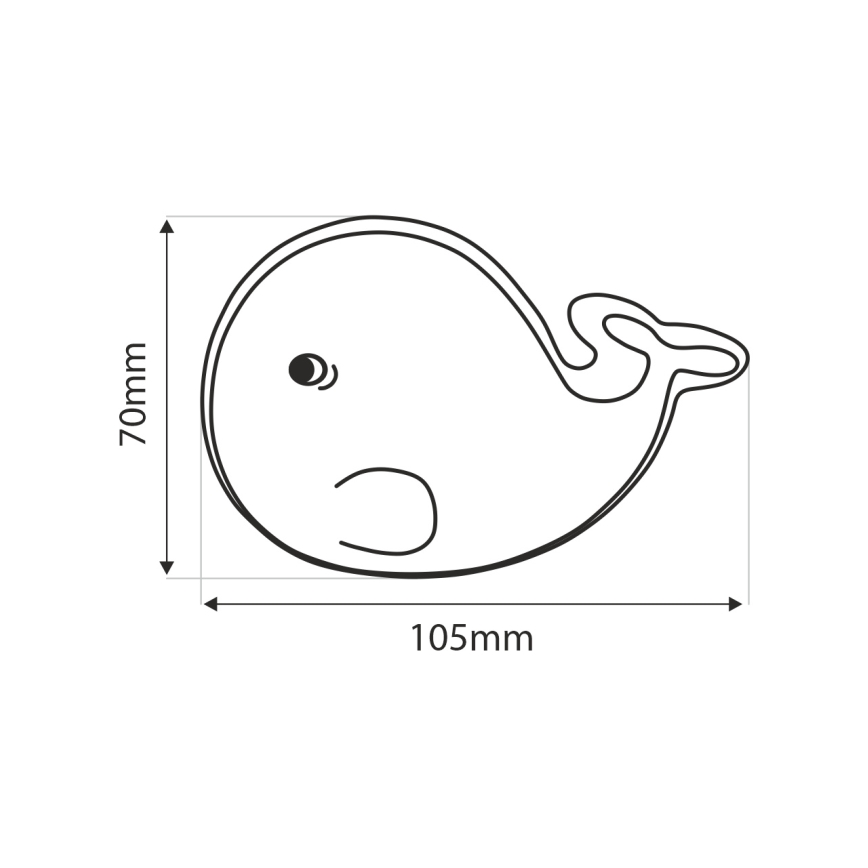 Dječja noćna LED svjetiljka LED/0,5W/230V kit