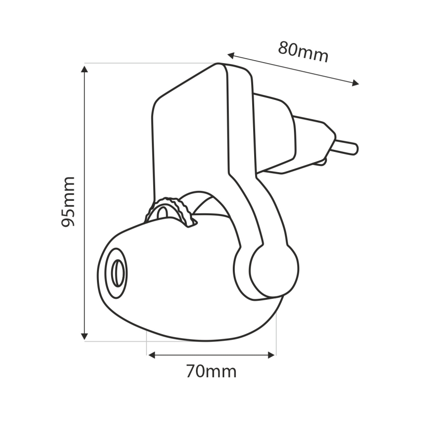 Dječja noćna LED svjetiljka s projektorom LED/0,5W/230V zelena