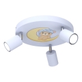 Dječja reflektorska svjetiljka FUN 3xGU10/8W/230V plava/medvjedić