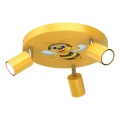 Dječja reflektorska svjetiljka FUN 3xGU10/8W/230V žuta/pčelica
