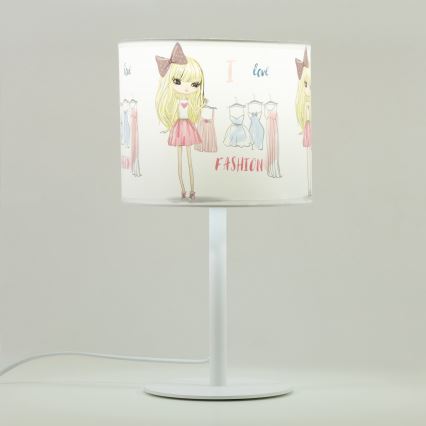 Dječja stolna lampa GIRLS VIBES 1xE27/60W/230V promjer 18 cm Obožavam modu