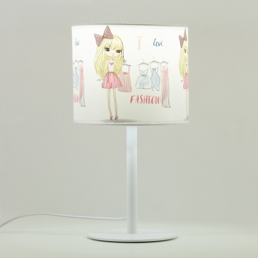 Dječja stolna lampa GIRLS VIBES 1xE27/60W/230V promjer 18 cm Obožavam modu