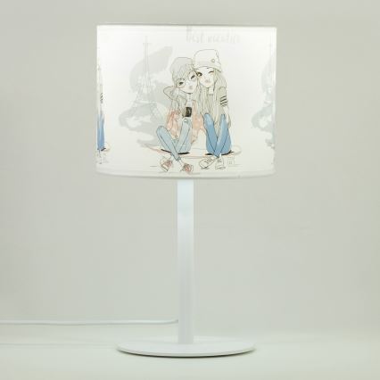 Dječja stolna lampa GIRLS VIBES 1xE27/60W/230V Ø 18 cm Paris