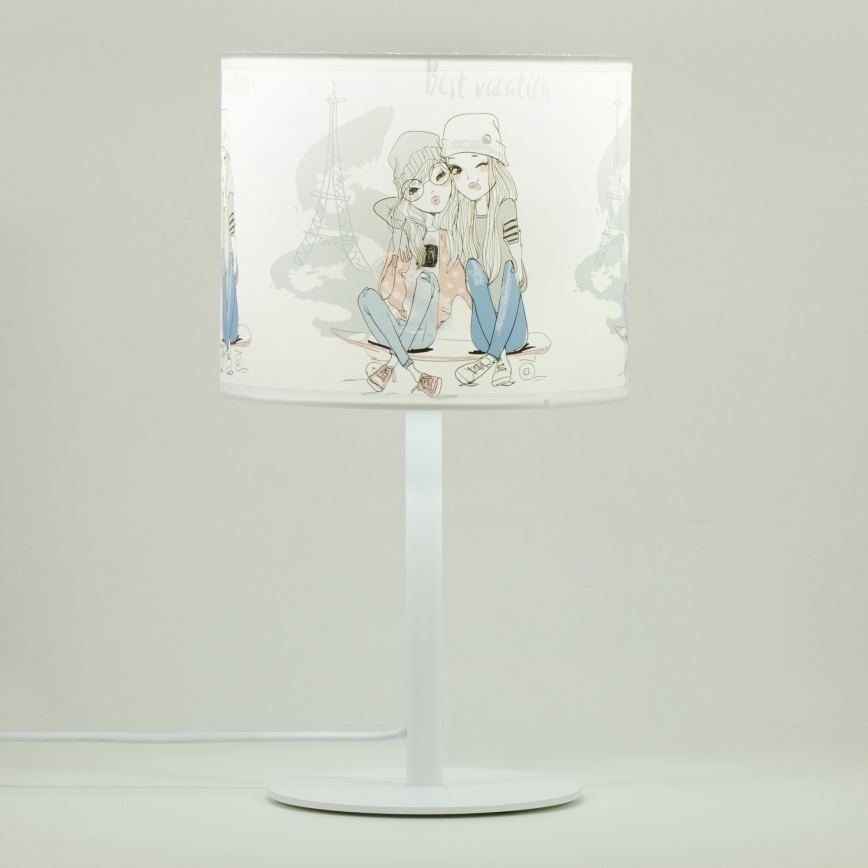 Dječja stolna lampa GIRLS VIBES 1xE27/60W/230V Ø 18 cm Paris