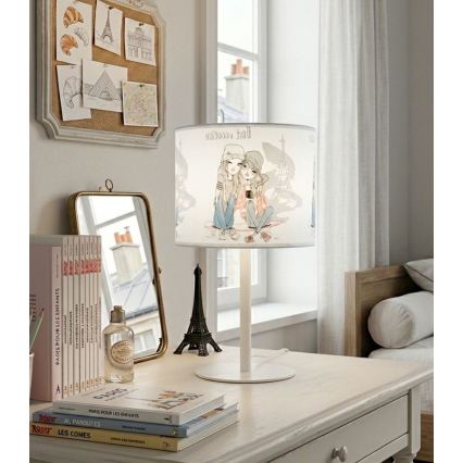 Dječja stolna lampa GIRLS VIBES 1xE27/60W/230V Ø 18 cm Paris
