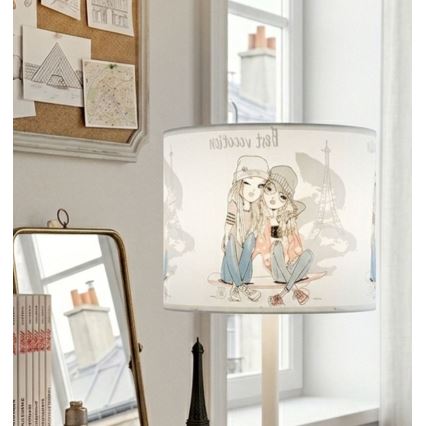 Dječja stolna lampa GIRLS VIBES 1xE27/60W/230V Ø 18 cm Paris