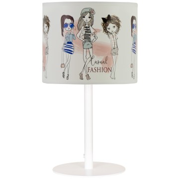 Dječja stolna lampa GIRLS VIBES 1xE27/60W/230V Ø 18 cm za djevojčice
