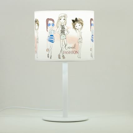 Dječja stolna lampa GIRLS VIBES 1xE27/60W/230V Ø 18 cm za djevojčice