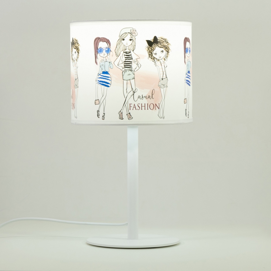 Dječja stolna lampa GIRLS VIBES 1xE27/60W/230V Ø 18 cm za djevojčice