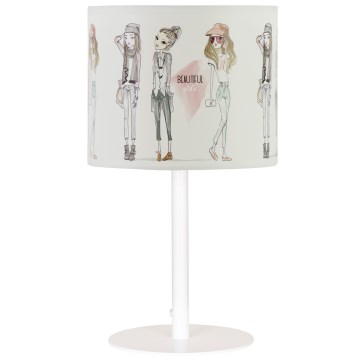 Dječja stolna lampa GIRLS VIBES 1xE27/60W/230V Ø 18 cm za djevojčice