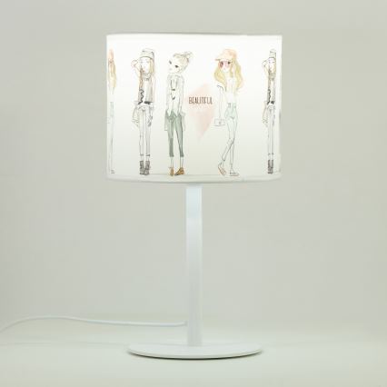 Dječja stolna lampa GIRLS VIBES 1xE27/60W/230V Ø 18 cm za djevojčice
