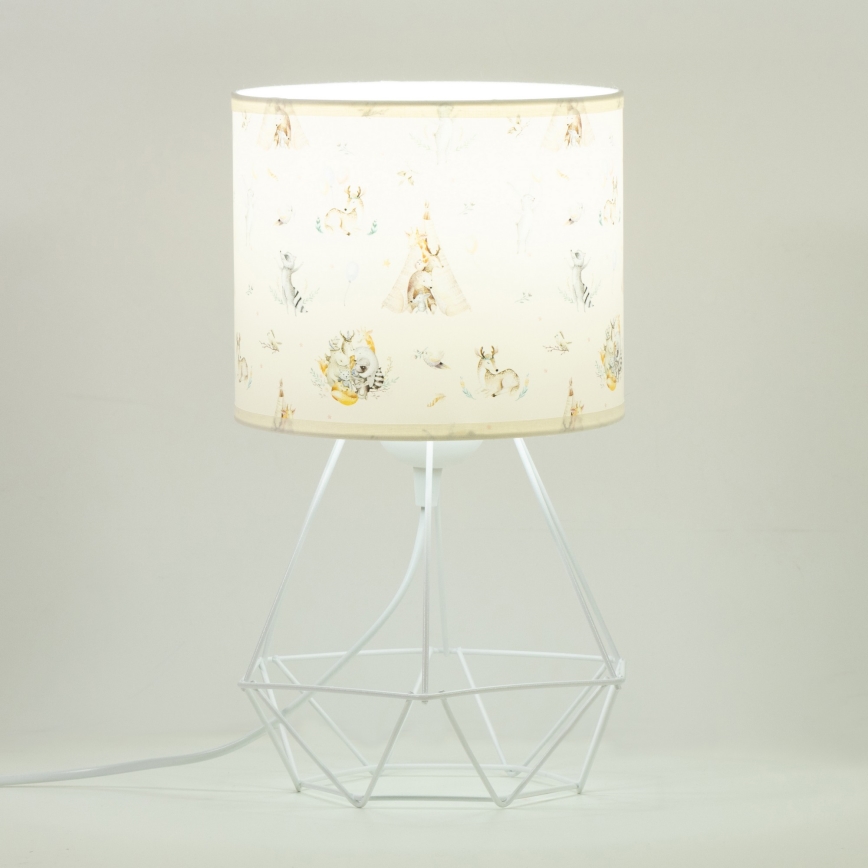 Dječja stolna lampa KIDS ROOM 1xE27/60W/230V pr. 18 cm s motivom životinja