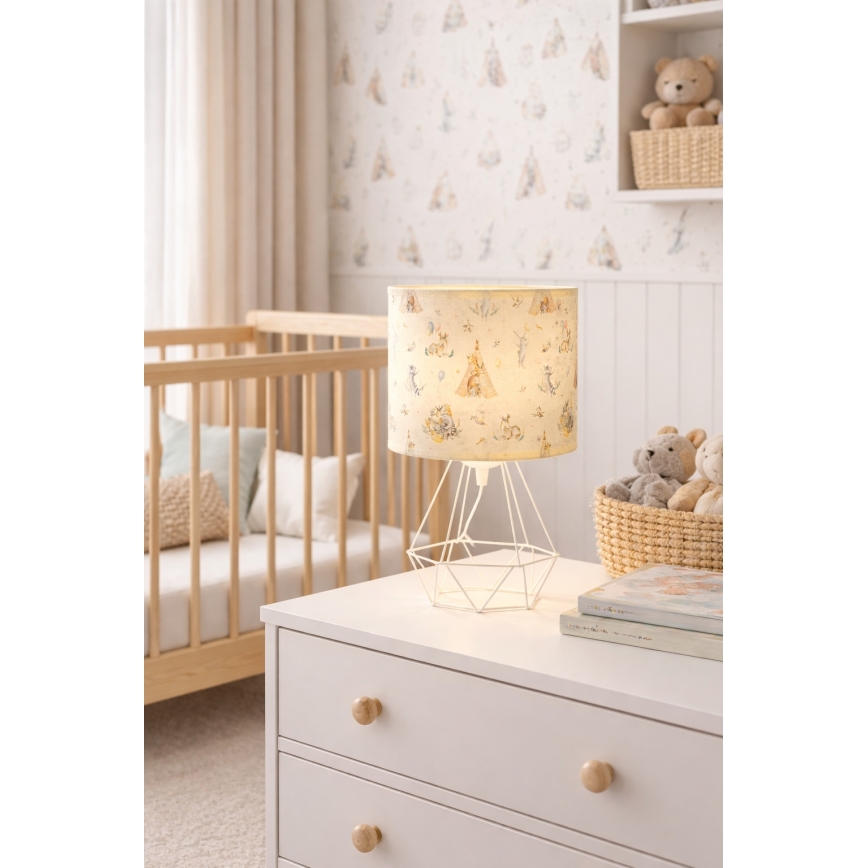 Dječja stolna lampa KIDS ROOM 1xE27/60W/230V pr. 18 cm s motivom životinja
