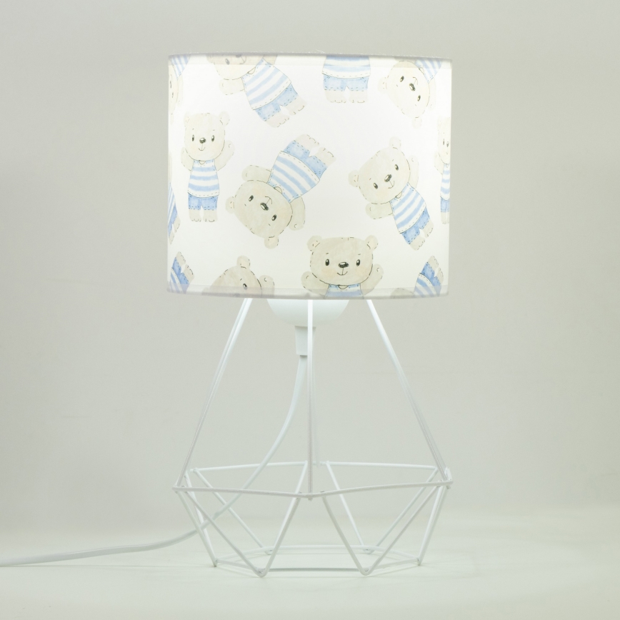 Dječja stolna lampa KIDS ROOM 1xE27/60W/230V promjer 18 cm medvjedić