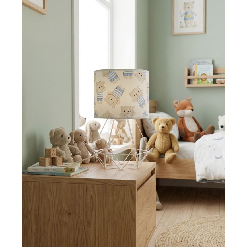 Dječja stolna lampa KIDS ROOM 1xE27/60W/230V promjer 18 cm medvjedić