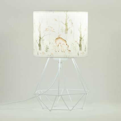 Dječja stolna lampa KIDS ROOM 1xE27/60W/230V, promjer 18 cm, s motivom životinja