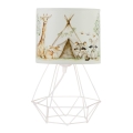 Dječja stolna lampa KIDS ROOM 1xE27/60W/230V, promjer 18 cm, s motivom životinja