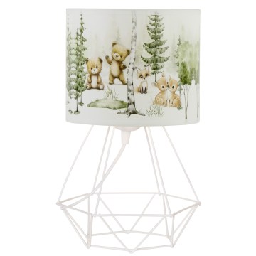 Dječja stolna lampa KIDS ROOM 1xE27/60W/230V promjer 18 cm s motivom životinja